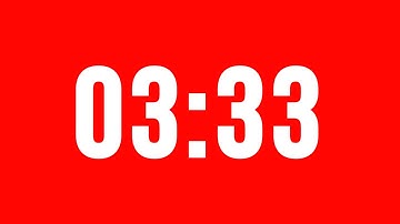3 Minute 33 Second Timer With Alarm Without Music