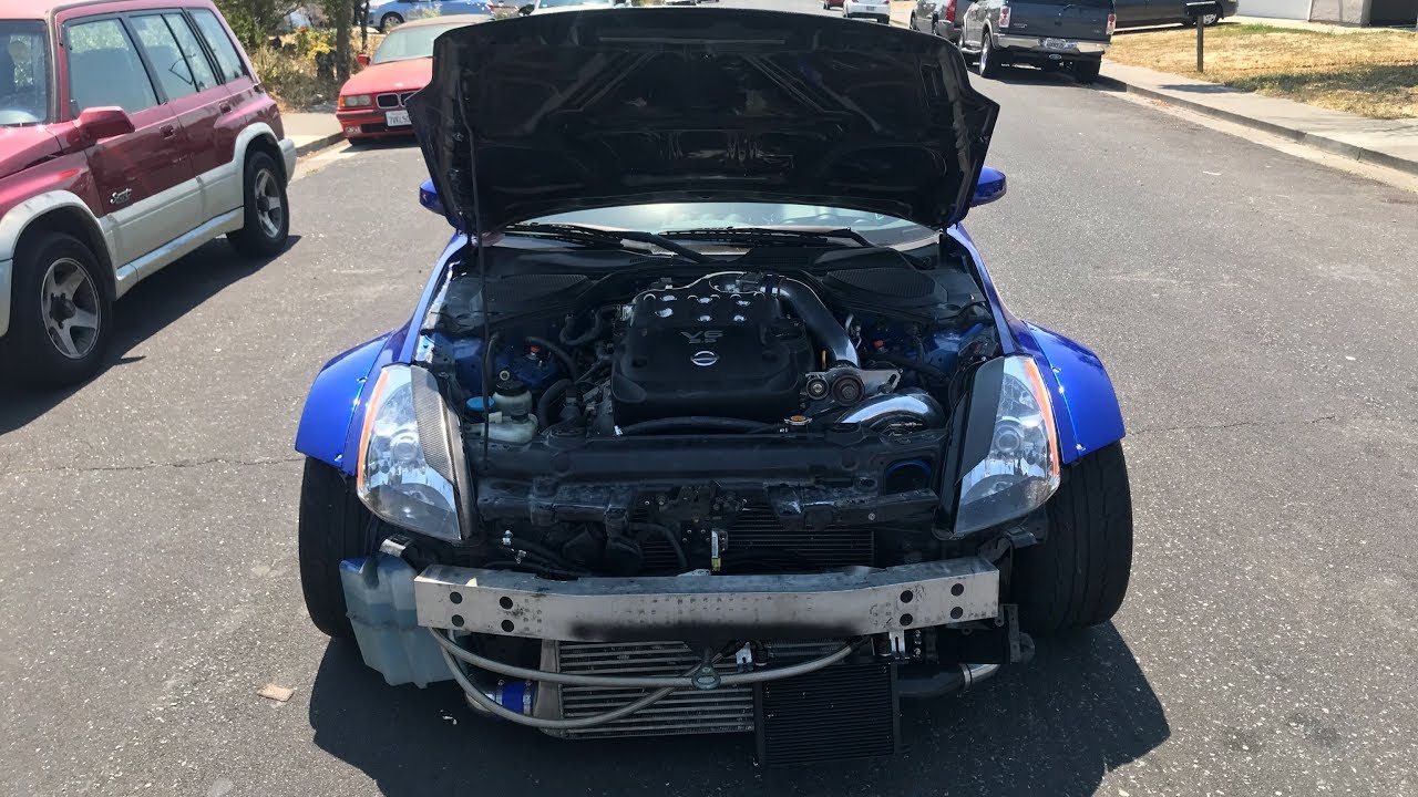 Supercharged 350Z first start up - YouTube