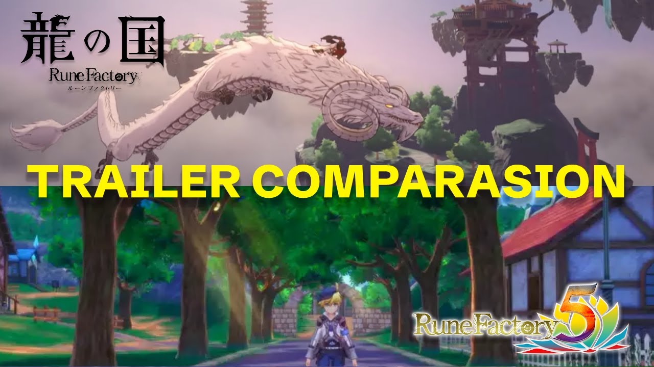 Rune Factory: Project Dragon Trailer and Rune Factory 5 Trailer | Side by Side Comparison