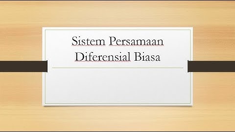 Contoh Soal & Penyelesaian Sistem PDB menggunakan Metode Euler & Heun