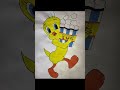 Tweety Bird Painting 🎨🐥☺️ #tweety #painting #shorts #ytshorts #youtubeshorts