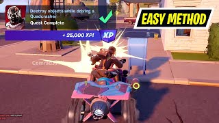 Destroy objects while driving a Quadcrasher Fortnite Locations
