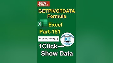 GETPIVOTDATA Formula in Excel 🔥  Extract Data from Pivot Table Easily  Excel Tutorial Part 151 l