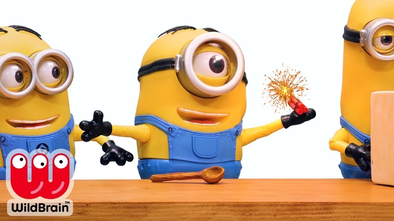 Minions STOP MOTION - Minions Food Explosion 🔥  🎨 Wildbrain Toy Club - Fun For Kids!