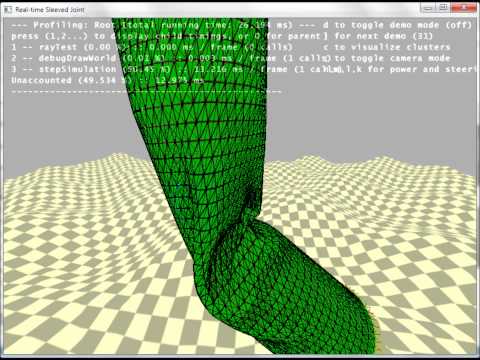 Sleeved Joint Bullet Physics Simulation