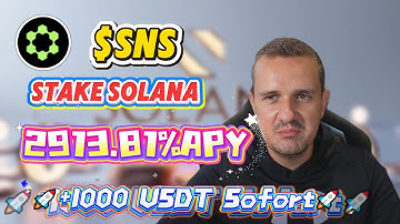 Staking SNS — NFT & DeFi Solana Name Service mit 2913.81%% APY