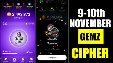 Gemz Daily Cipher & Combo 9-10 November | Gemz Daily Code | Gemz Daily Combo 9 November |Gemz Cipher