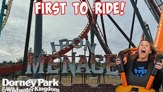 Dorney Park's NEW COASTER! First to Ride Iron Menace