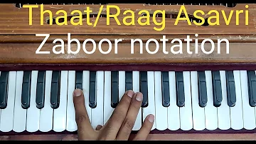 Thaat/Raag Asavri || Zaboor/Psalm 103 Notation  || rehmat nal hai bharya hoya || Harmonium Lesson 7