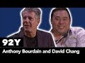 Anthony Bourdain and David Chang with Budd Mishkin