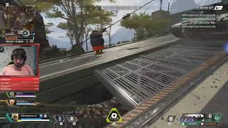 Apex Legends - Caustic trap floats away after being hit by a lifeline drop (Sneakayylmao)