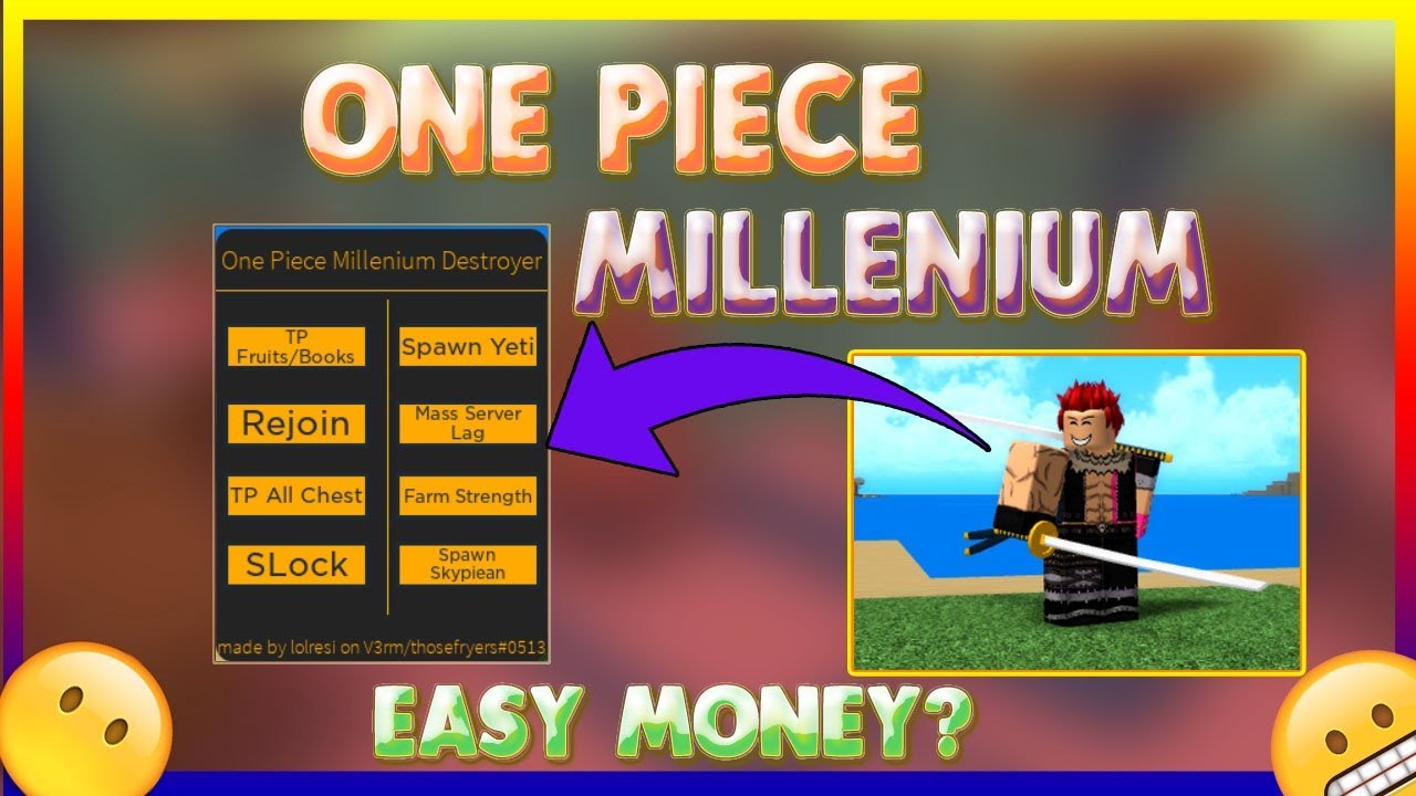 One Piece Millenium Destroyer Multiple Functions Gui Youtube - v3rmillion roblox acc with books