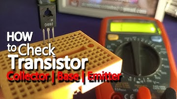 How to check D882 NPN transistor Terminals using DMM at home