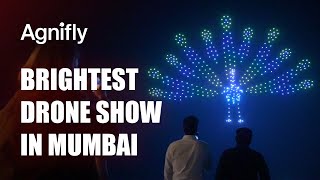 Drone Light Show at the Cricket Field in Mumbai, India | Agnifly Drone Show
