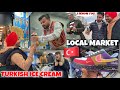 Turkish ice cream tricks  istanbul local market shopping