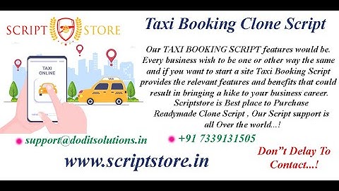Taxi Booking Clone Script | Cab Booking Script | Readymade Clone Script