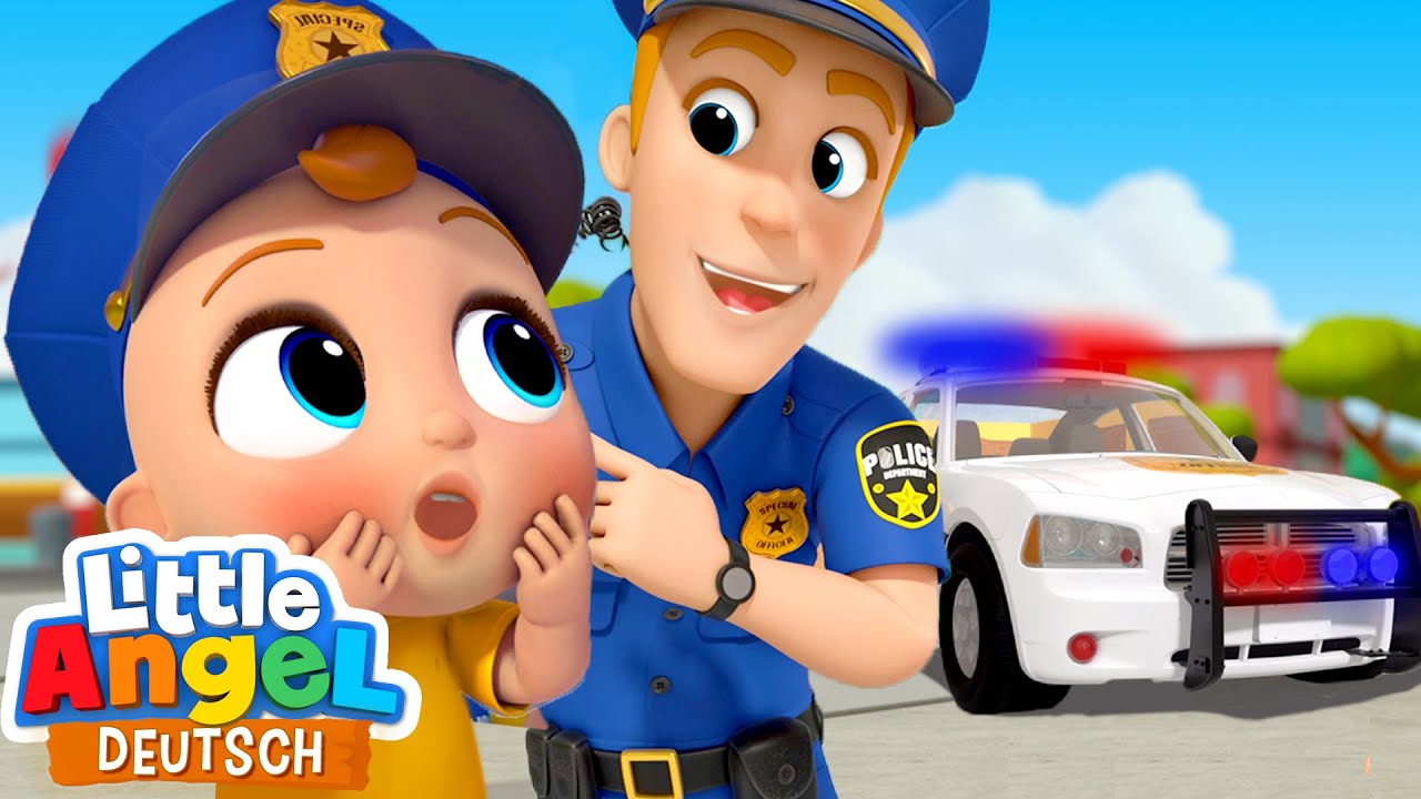 Die Polizei, dein Freund und Helfer | Polizeiauto-Lied | Little Angel Deutsch - Kinderlieder