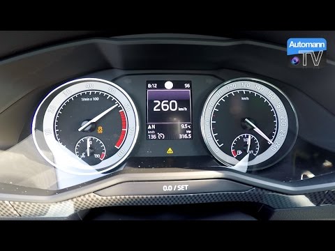 Skoda Superb SportLine (280hp) - 0-260 km/h LAUNCH CONTROL (60FPS)