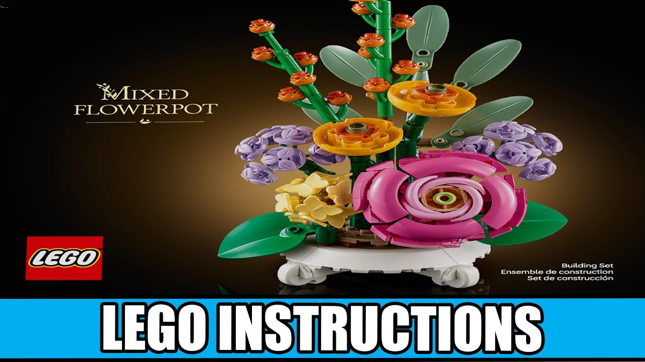Botanicals - Mixed Flowerpot - Botanical Collection LEGO instructions
