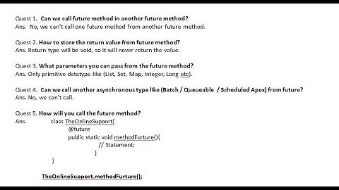 Future Method (Asynchronous) in Salesforce (Interview Question and Answer)