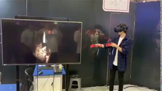 190512 Vi Hongbin Playing A Vr Horror Game At A Game Expo