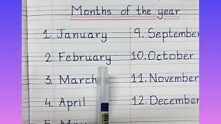 How to Learn Months Spelling II Months Name in English