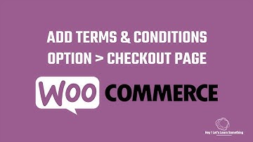 How to add Terms & Condition to the checkout page (e-commerce WordPress site - WooCommerce plugin)?