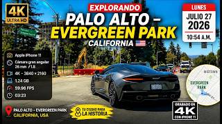 🚗 Explorando Palo Alto y Evergreen Park, CA 🇺🇸 |  Calles Icónicas en 4K #viralvideo