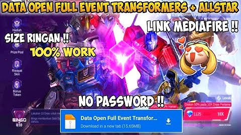 Data Open Full Event Transformers + Allstar | Data Tambahan Full Event Terbaru Patch ALLSTAR