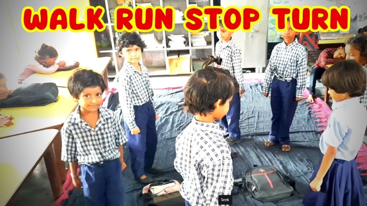 Walk Run Stop Turn | Action Words Activity | eduMate - YouTube