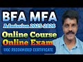 BFA MFA Online Course Admission Notification 2025-2026 #artistpadmasalidurgarao