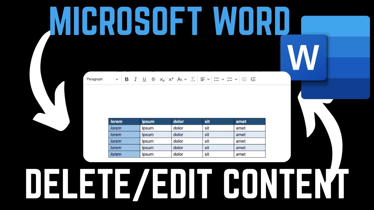 Как удалить или отредактировать содержимое таблицы в документе Microsoft Word