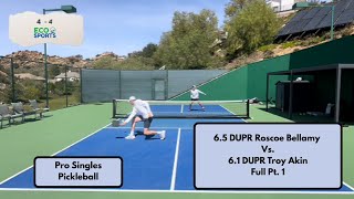 Pro Pickleball Singles #17 Roscoe Bellamy vs #61 Troy Akin | 6.5 DUPR vs 6.1 DUPR Pt. 1 Game 1