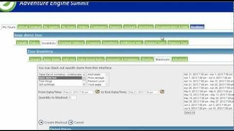 Create blackout dates