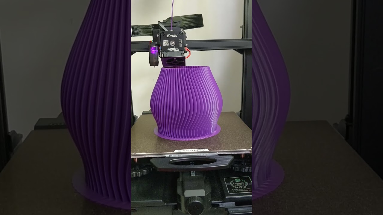 Ender 3 S1 Pro: Wide purple spiral vase (Part 4) 