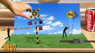 【踏切アニメ】YouTube踏切動画の作り方 ～撮影の裏側（嘘）～ / How to Make my Railroad Crossing Youtube Video !