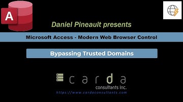 Microsoft Access - Modern Web Browser Control - Bypassing Trusted Domains