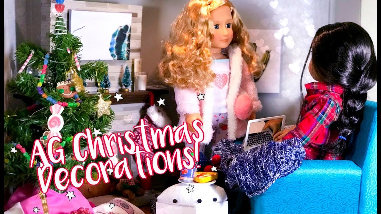 🎄LETS DECORATE My American Girl Doll House for Christmas!