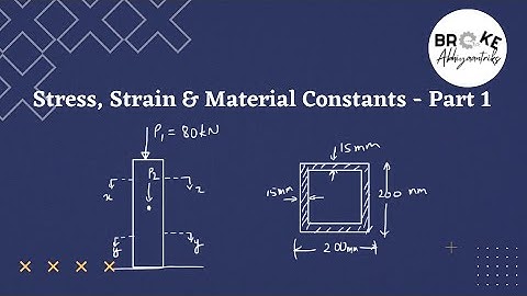 Stress, Strain and Material Constants - Worked examples for GATE - Part 1