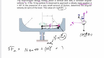 Dynamics - Final exam problem 2 (Particle motion and free body diagrams) example