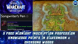 9 Free Midnight Inscription Profession Knowledge Points in Silvermoon & Eversong Woods