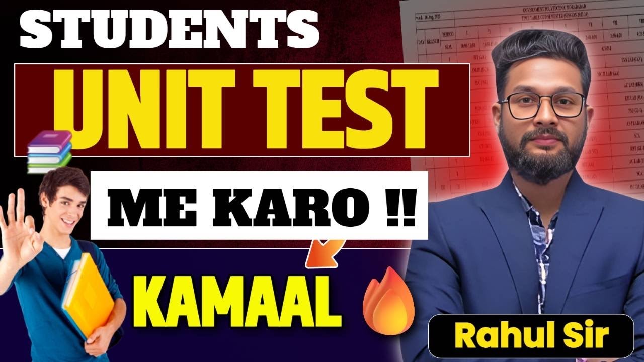 UNIT TEST ME KARO KAMAAL🔥 | JR TUTORIALS | - YouTube