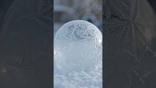 What Happens When a Soap Bubble Freezes in Winter 🧊 #shorts
