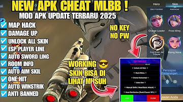 CHEAT ML AUTO AIM ｜｜ MOD MENU MOBILE LEGENDS 2025 ｜｜ AUTO AIM ALL HERO + MAP HACK + UNLOCK ALL SKIN