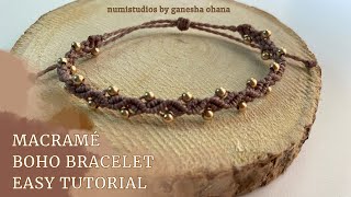 Easy Macramé Boho Bracelet Tutorial for Beginners