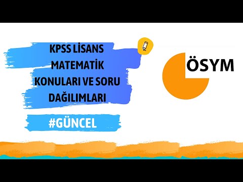 2021 Lisans KPSS Matematik Konuları ve Soru Dağılımı #ÖSYM #GÜNCEL