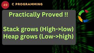 Stack grows downwards and Heap grows upwards |  Explained with Live Code & Diagrams