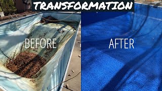 Check Out This Backyard Transformation In-Ground Vinyl Liner Pool Restoration