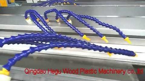 Double output PE foam profile making machine ( sophie@wpcmachinery.com)