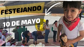 Hoy festejando el 10 de mayo en la escuela de Arleth